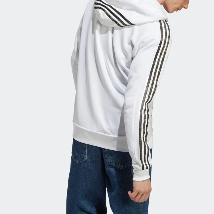 Adidas Essentials French Terry 3 Stripes Full Zip Hoodie-2