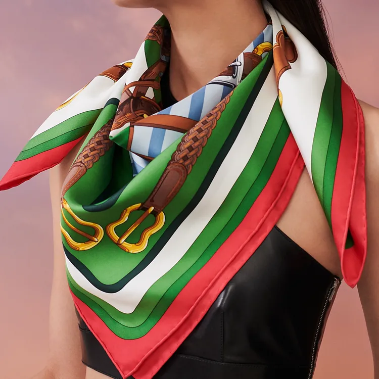 HERMES Silk Scarves Women's Multicolor-1
