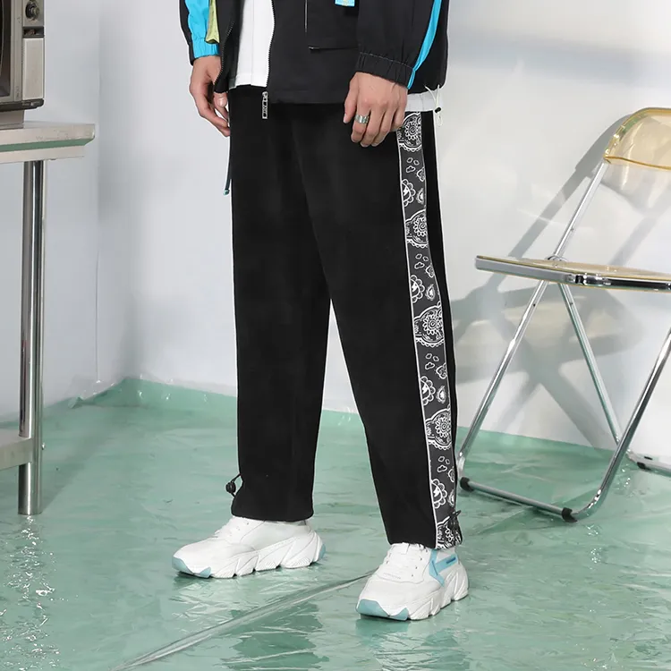 GENANX Casual Pants Unisex Black-4