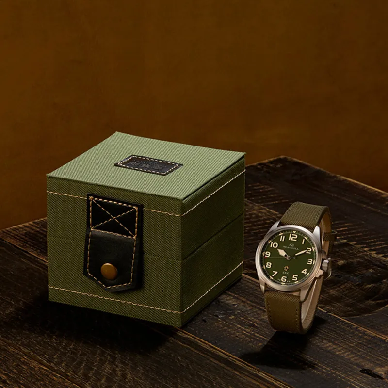 Sea Gull Automatic Mechanical Movement Canvas Strap Watch Men's Watches Green Dial-5