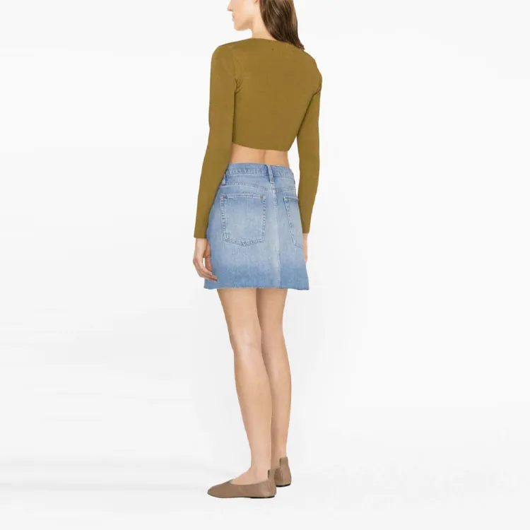 FRAME A Line Mini Denim Skirt-2