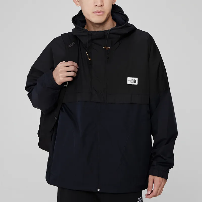 THE NORTH FACE Outdoor Hiking Windproof Wear-Resistant Water-Repellent Windbreaker Jacket Men's Black-2