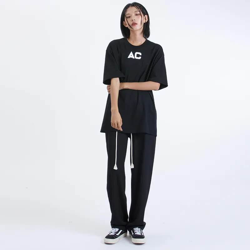 A Chock Casual Pants Unisex Black-2