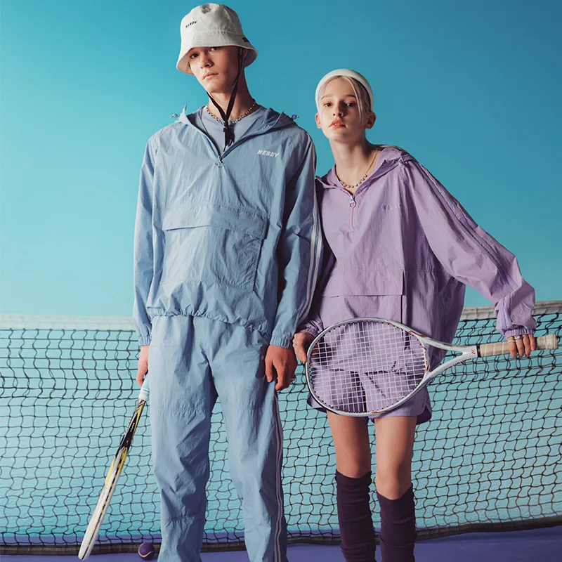 NERDY Loose Fit Thin Jacket Unisex Sky Blue-2