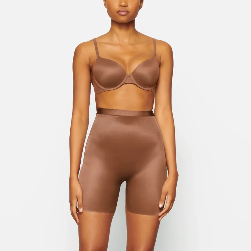 SKIMS BARELY THERE LOW-BACK SHORT Casual Shorts Women's JASPER/Red Brown-2