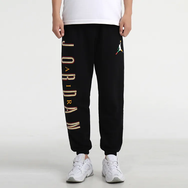 Jordan Colorful Flying Man Sports Pants Men Black-2