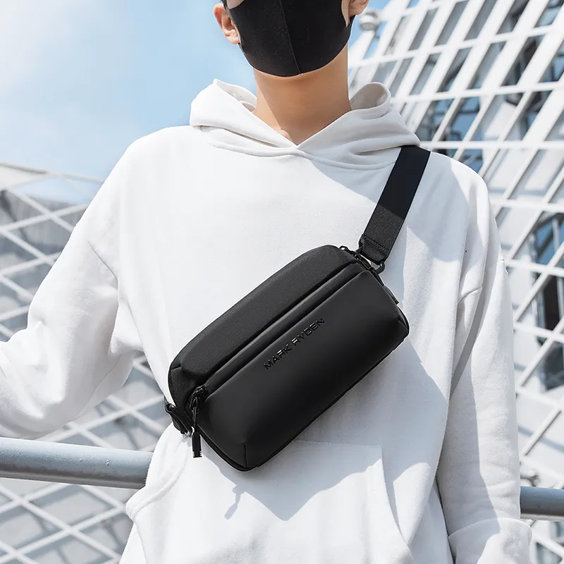 MARK RYDEN Oxford Sling Bag, Shoulder Bag, Crossbody Bag Men's Elegant Black-1