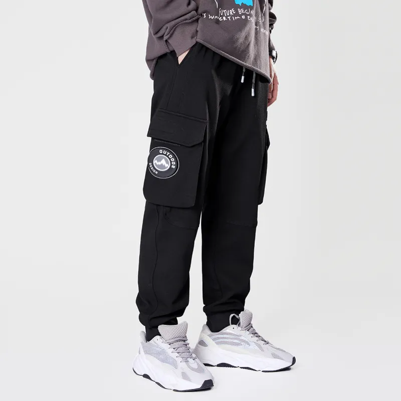 GUKUUL Casual Pants Unisex Black-5