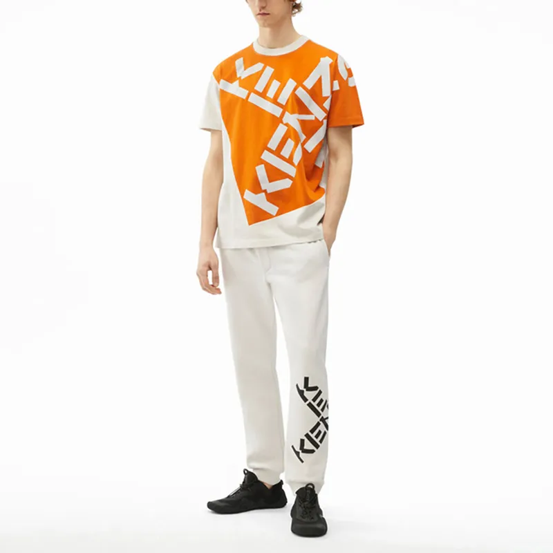 KENZO T Shirts Men Gray Orange-2