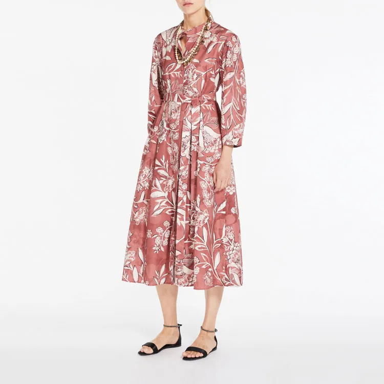MaxMara Long Sleeved Dress Women's Pink-3