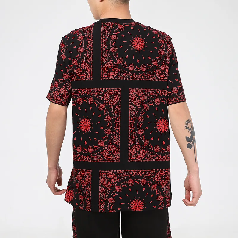 PUMA T-Shirts Men Burgundy-4
