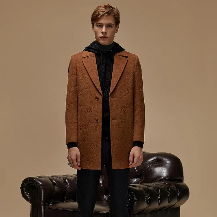 DAVID NAMAN Coats Men Camel-3