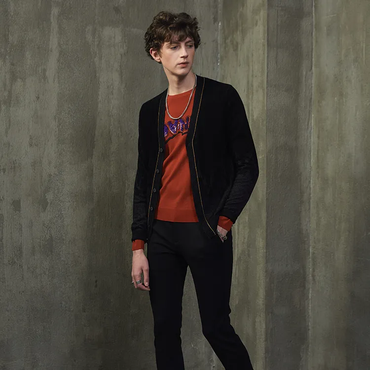DAVID NAMAN Sweaters Men Orange-3