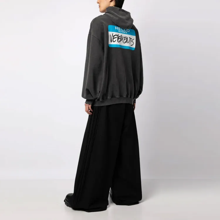 Vetements My Name Is Faded Zip Up Hoodie-3