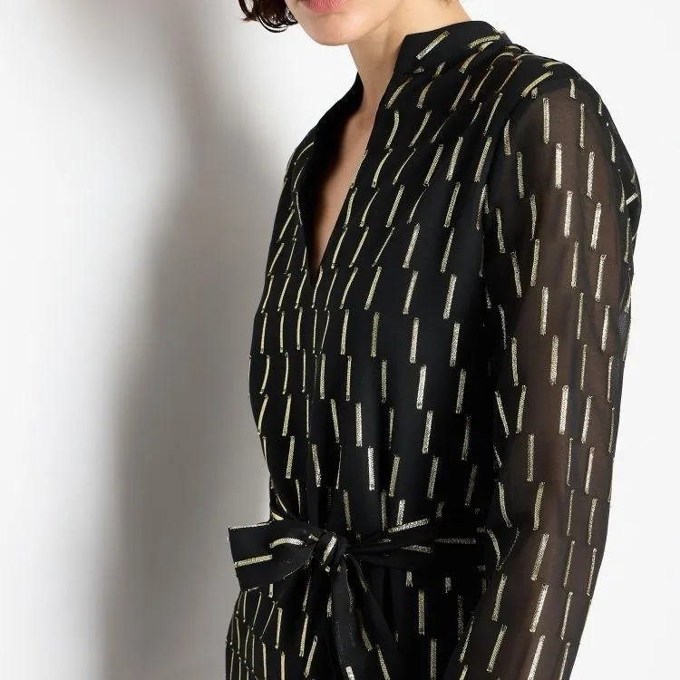 ARMANI EXCHANGE Geometric pattern Print Metallic finish Dress-5