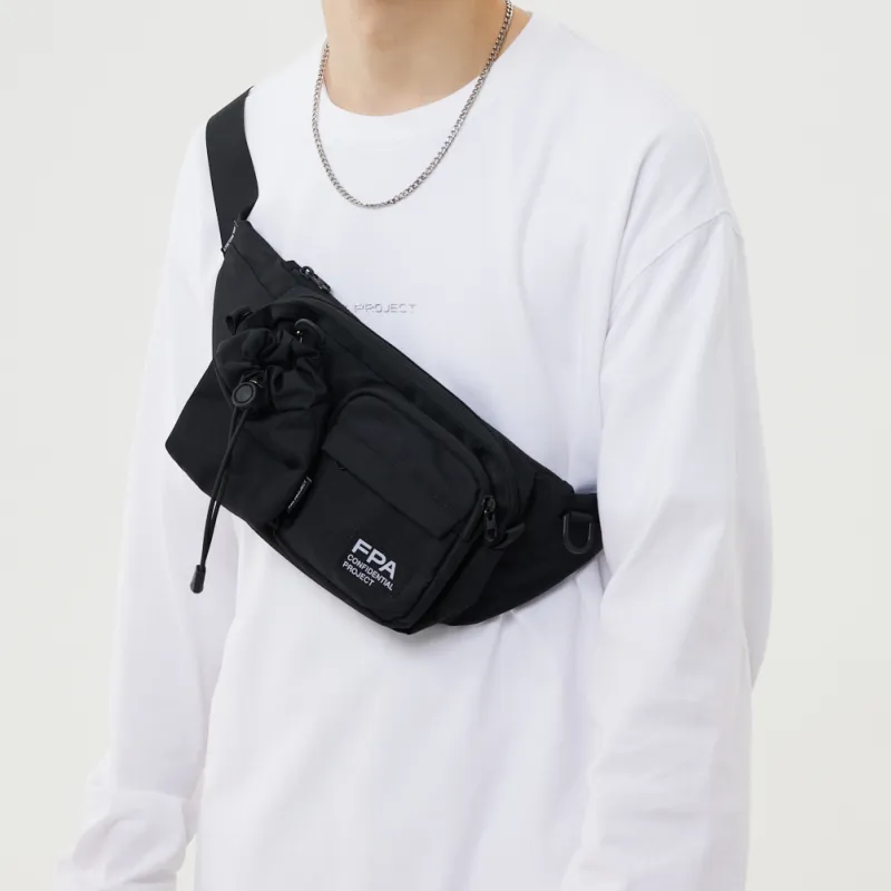 FPA Sling Bags One Shoulder Crossbody Fanny Pack Unisex Black/Gray-3