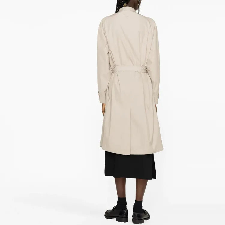 PRADA Double Breasted Belted Trench Coat-2