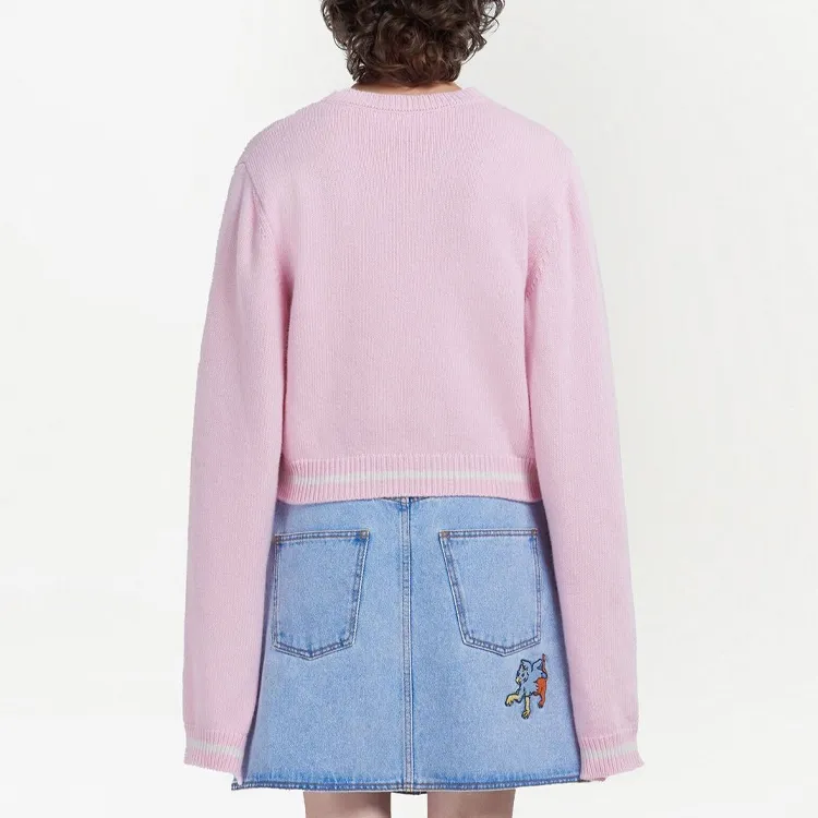 MARNI Logo Embroidered Crewneck Sweater-2