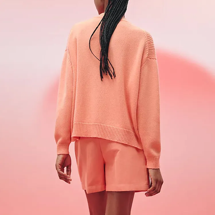 HERMES SS23 Cashmere Sweater Women's Orange-1
