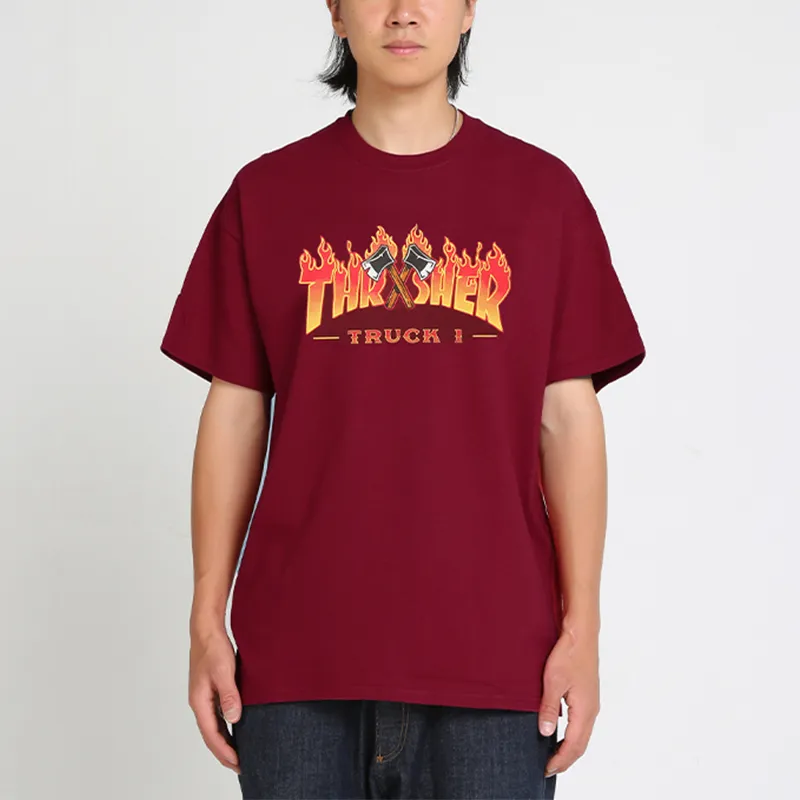 Thrasher T Shirts Unisex Umber Red-2