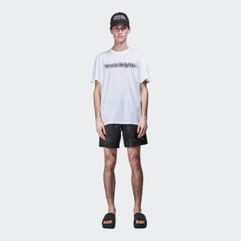 Alexander McQueen All Over Logo Jacquard Swim Short-2