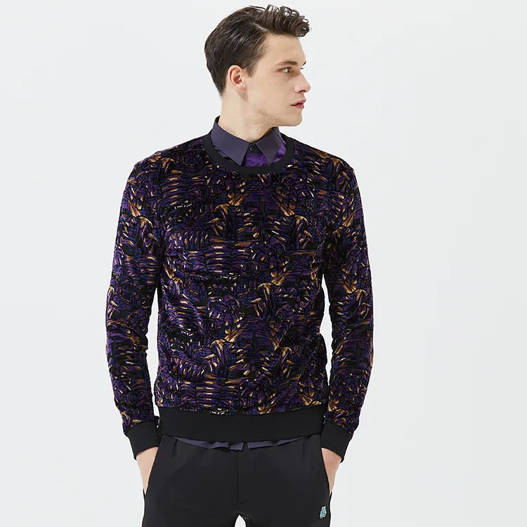 DAVID NAMAN Sweatshirts Men Purple-6