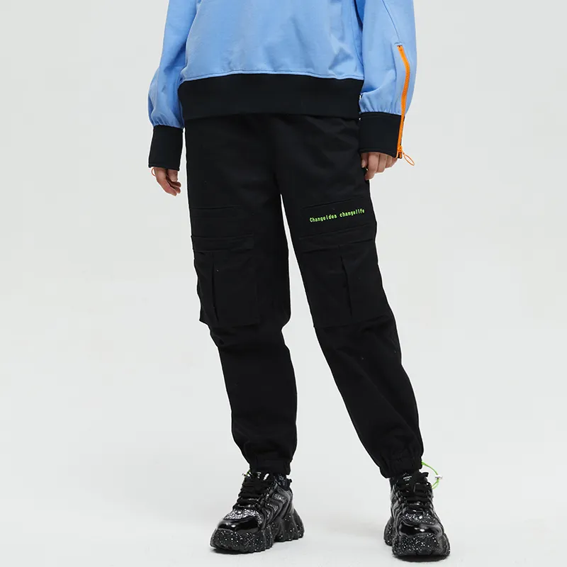 Clubxxhh Thickened Casual Pants Unisex Black-2