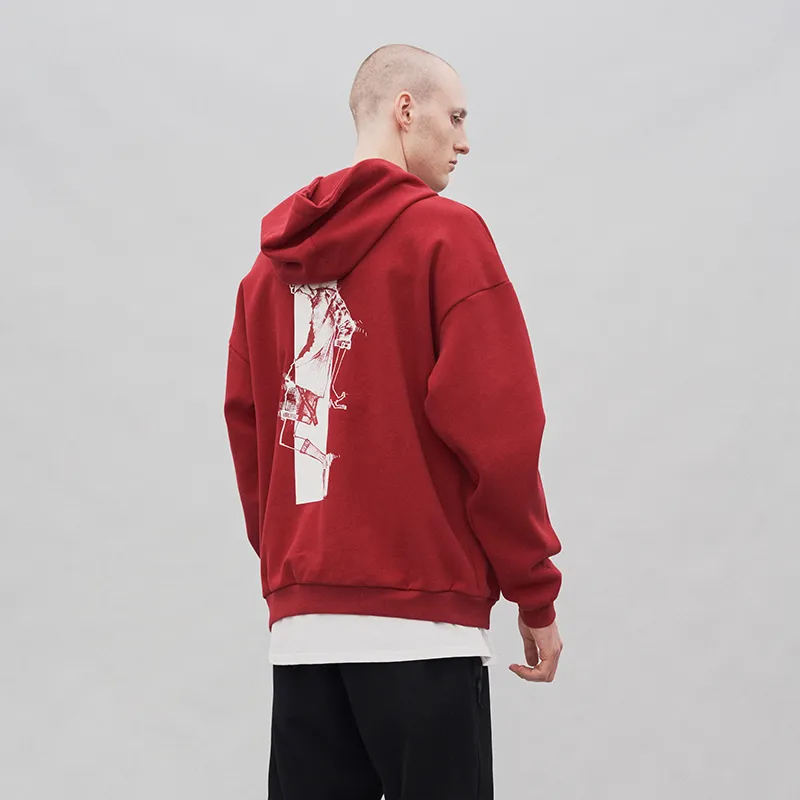 Organic Emotion Hooded Loose Fit Regular Sweatshirt Unisex-8