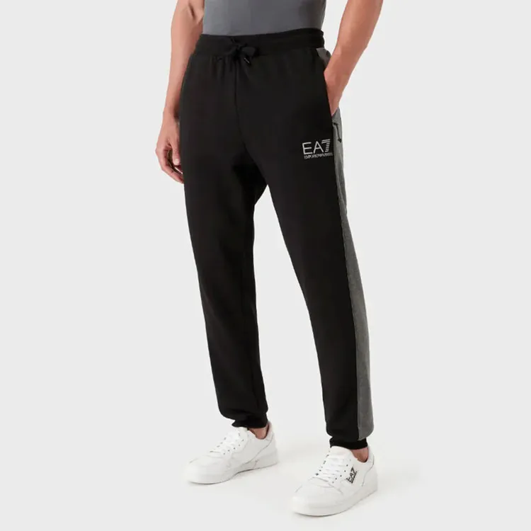 EMPORIO ARMANI EA7 Knitted Sports Pants Men's Black-3