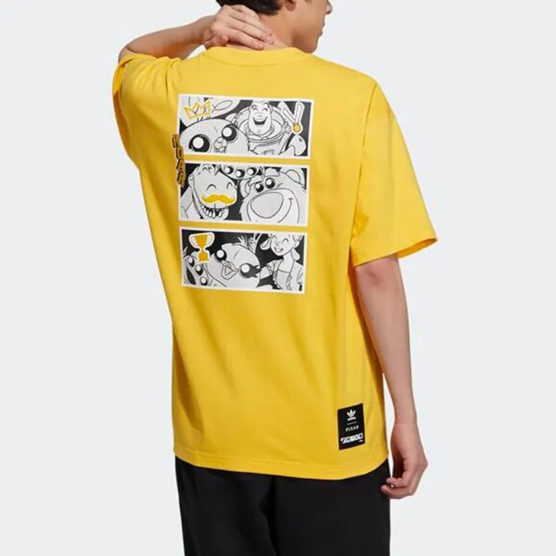 Adidas Originals Drop Shoulder Sleeve T Shirt Men's Yellow-2
