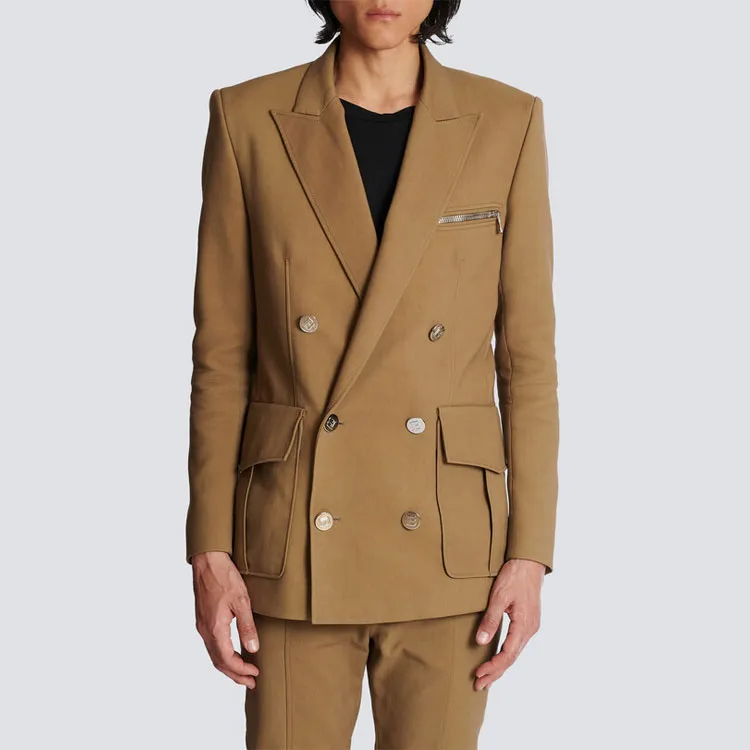 BALMAIN Jackets Men Dark Beige-1
