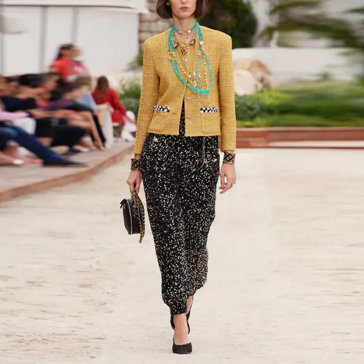 CHANEL Jackets Women's Yellow-1