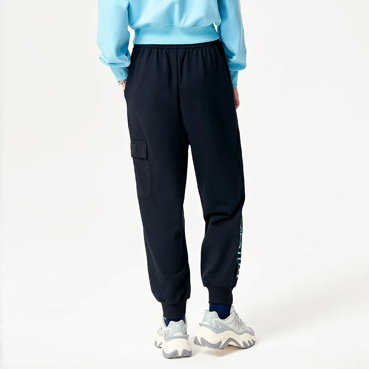FILA FUSION Knitted Sweatpants Women's Pitch Black-3