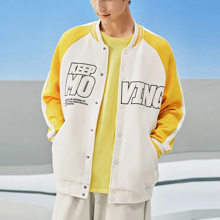 Anta Life Collection Baseball Jacket Unisex Malted Yellow-2