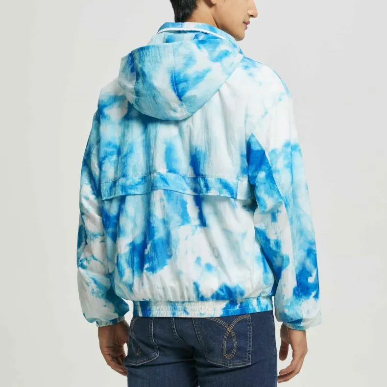 CALVIN KLEIN Jacket Men's Blue White Printing And Dyeing-4