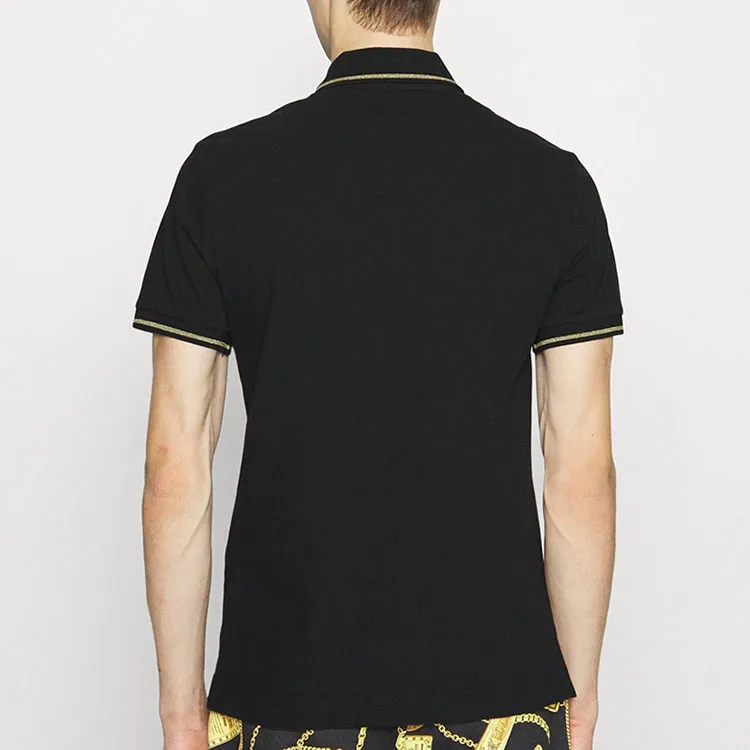 VERSACE JEANS COUTURE V Emblem Cotton Polo Shirt-4