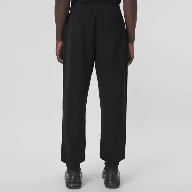 Burberry Badge Appliqué Cotton Jogging Pants-4