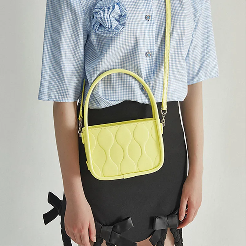 STAR TOWN Cow Leather Nai Milk Bag, Crossbody Handbag Regular Women's Cream Yellow/Buckwheat-1