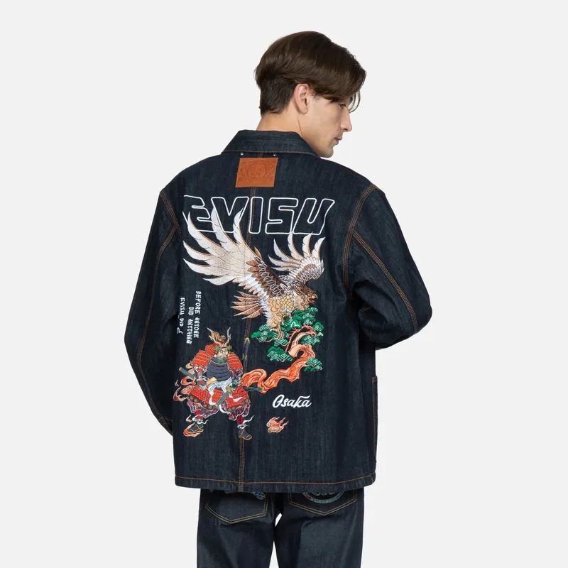 EVISU Denim Jackets Men Denim Blue-3