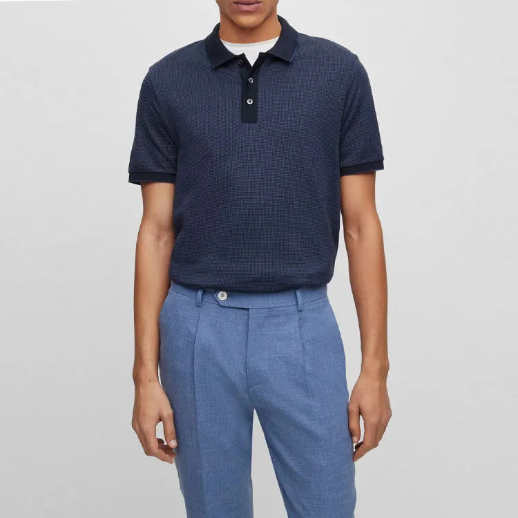 HUGO BOSS Polo Shirts Men Dark Blue-3