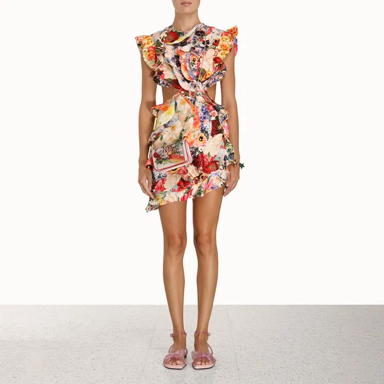 Zimmermann Spliced Floral print Mini Dress-2