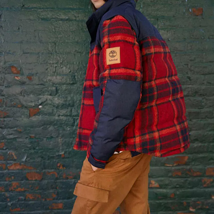 Timberland Colorblock Stand Collar Thickened Down Jacket Men's-5