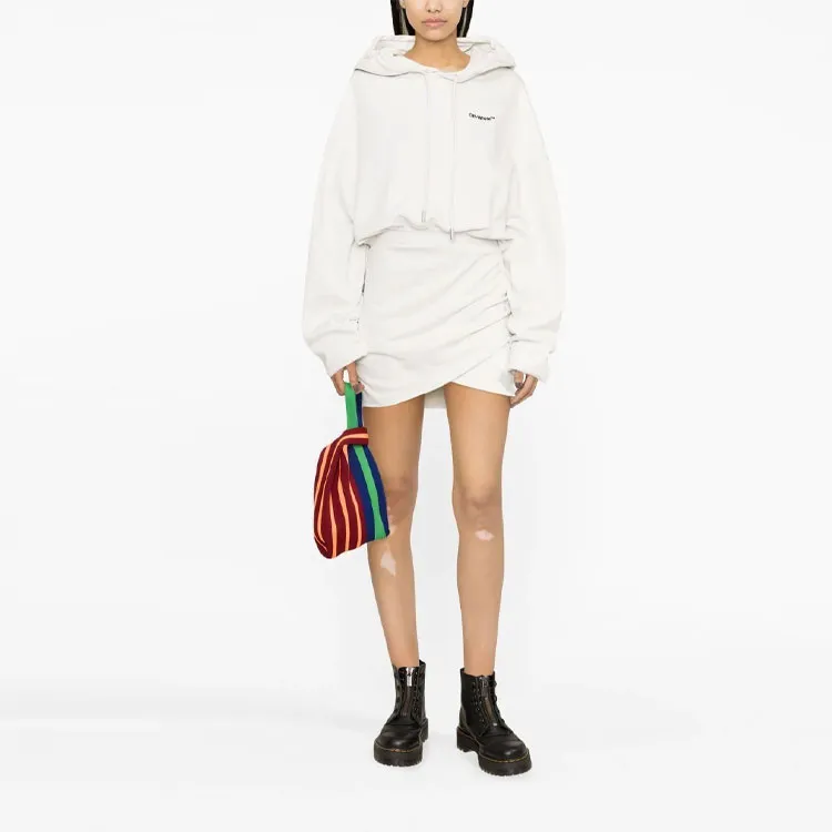 OFF WHITE For All Hoodie Minidress White-1