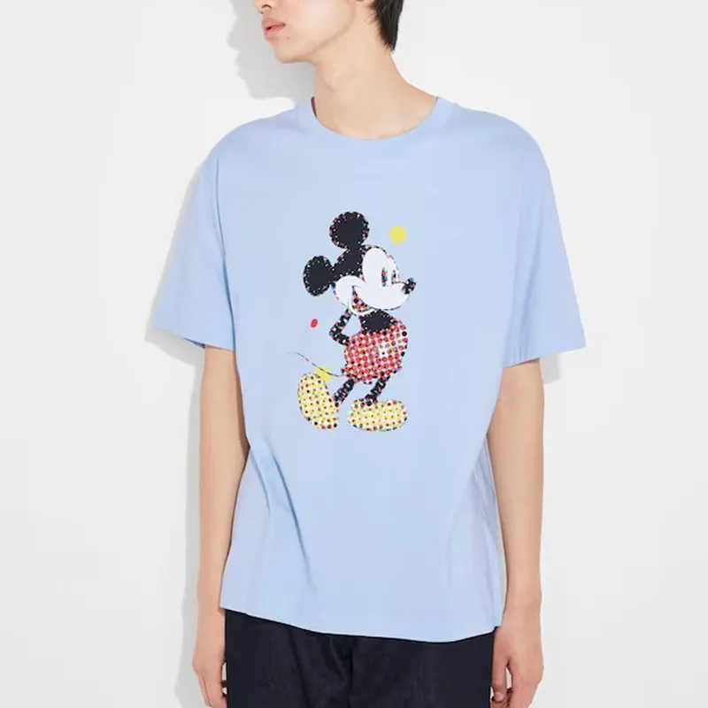 Disney X UNIQLO X Disney Co branded SS23 T Shirts Unisex Light Blue-1