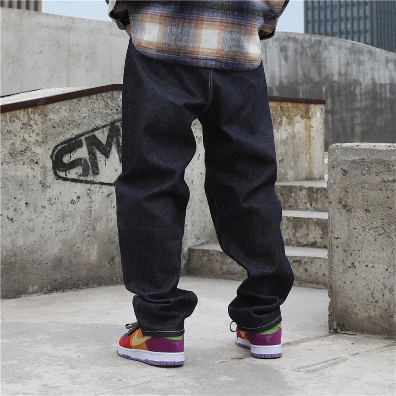 STNW Straight Jeans Unisex Dark Navy Blue-3