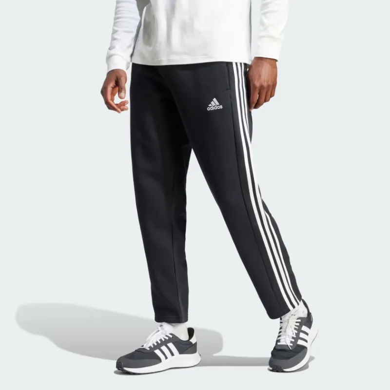 Adidas Essentials 3 Stripes Open Hem Fleece Pants-4