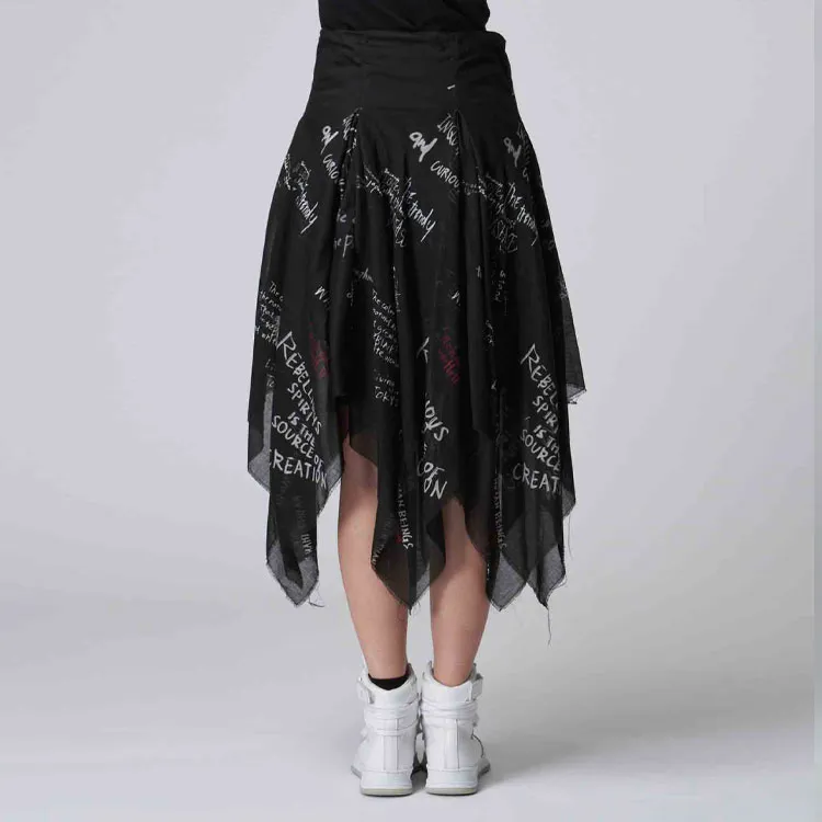 Yohji Yamamoto Casual Long Skirts Women's Black-3