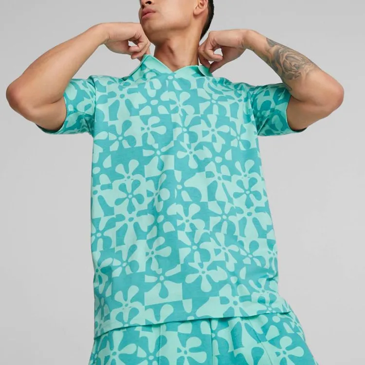 PUMA Polo Shirts Unisex Mint Green-3
