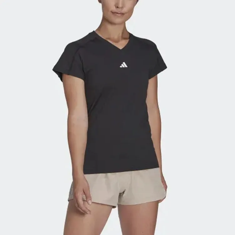 Adidas Free Shipping With AdiClub Aeroready Train Essentials Minimal Branding V-Neck Tee-1