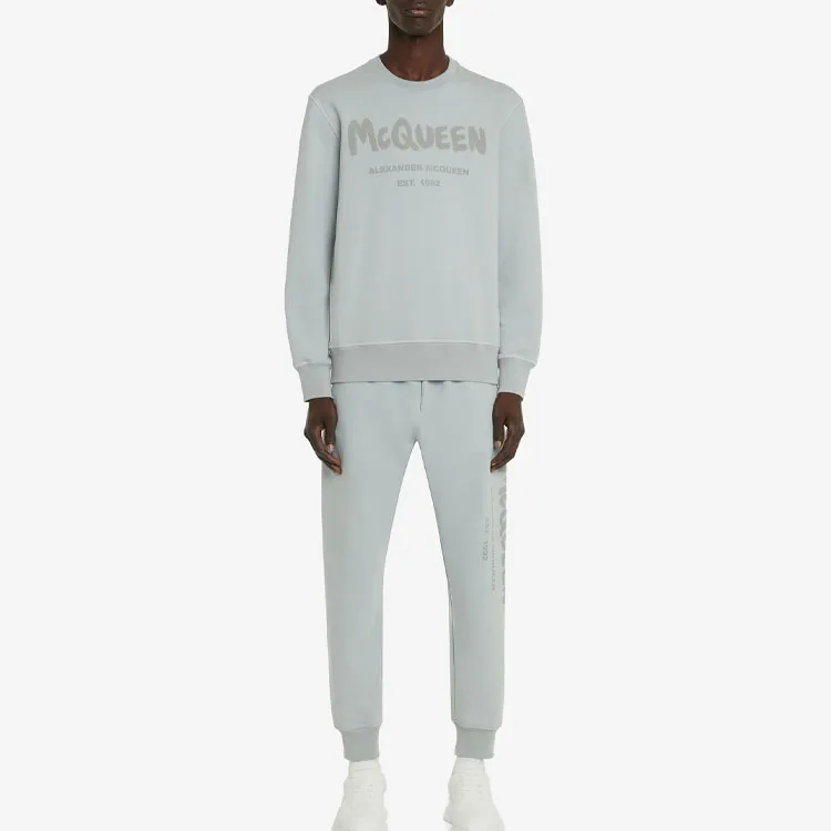 Alexander McQueen Graffiti Logo Printed Crewneck Sweatshirt-1